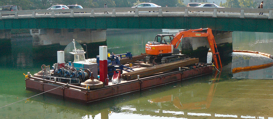 ユニフロート+バックホウ